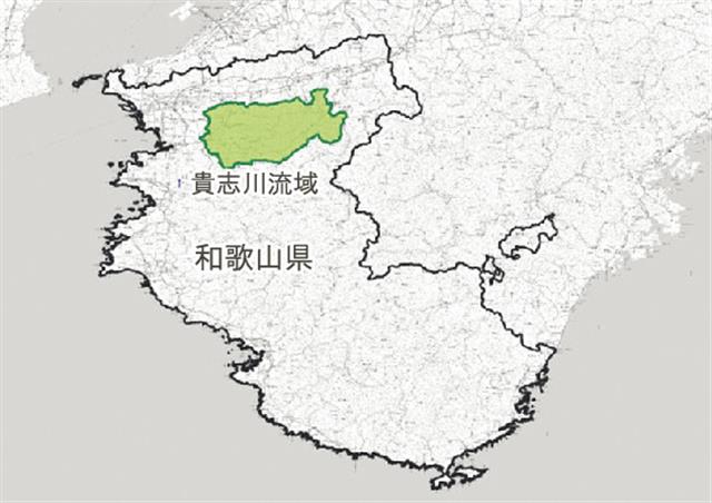 貴志川流域の範囲