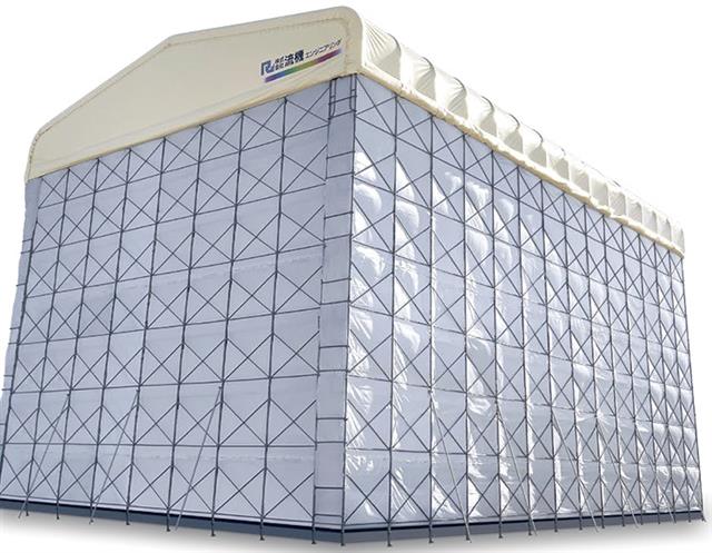 スライド式屋根テントの外観