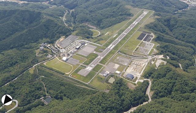但馬空港の航空写真