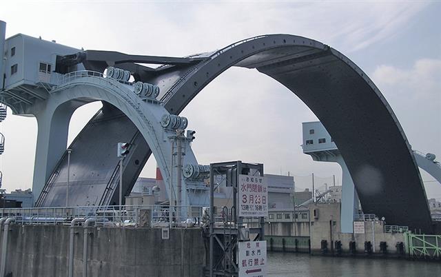 現在の尻無川水門