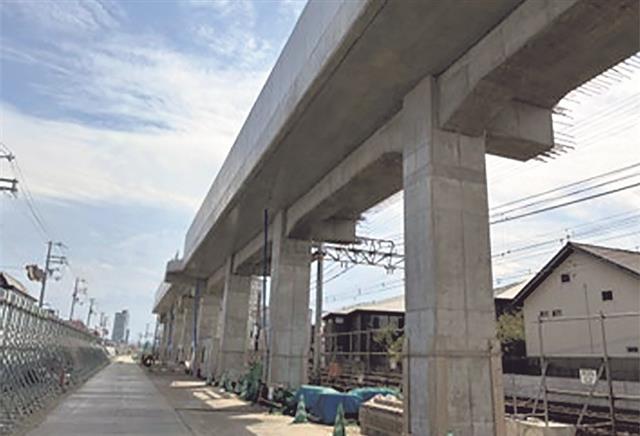 連立事業で整備が進む高架橋