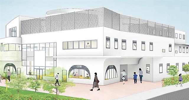 コミュニティー複合施設の完成イメージ