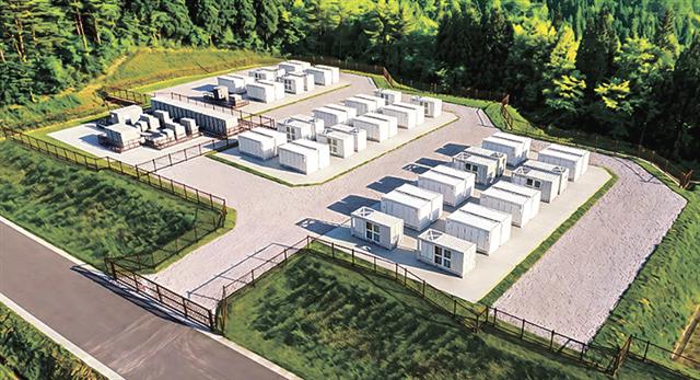 木島平蓄電所の完成予想図