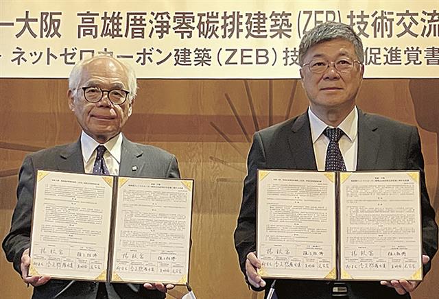 調印した樋上会長（左）と楊局長