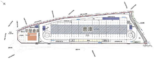 物流施設の土地利用計画図