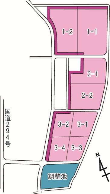 しもつま鯨工業団地の区画図