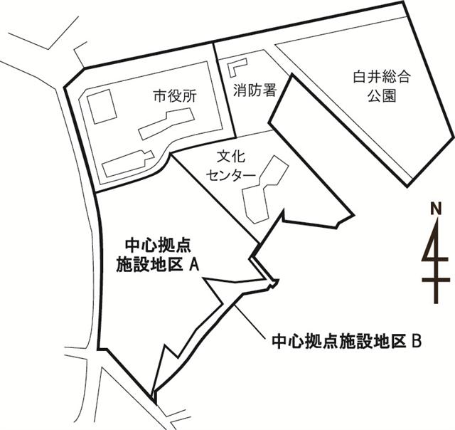 地区計画素案の地区区分図