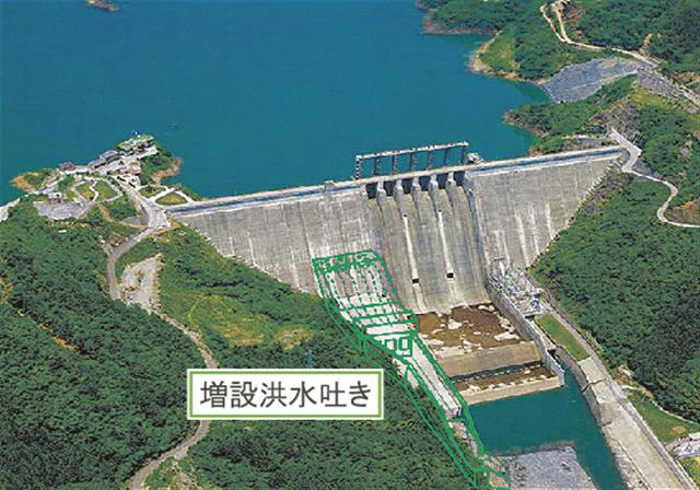 増設洪水吐きの完成予想